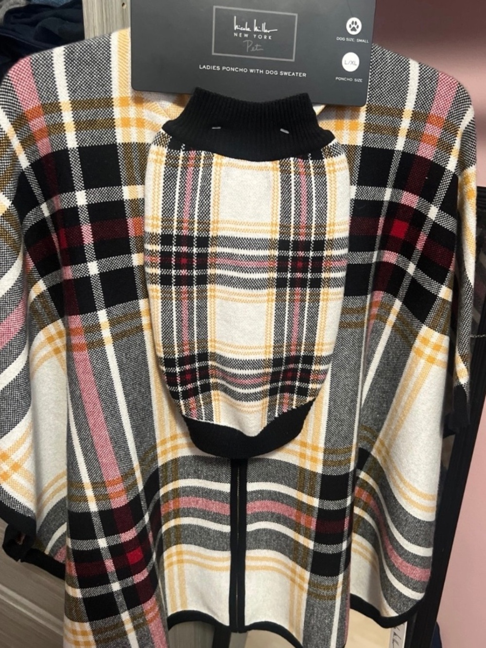 Nicole Miller Poncho with Dog Sweater